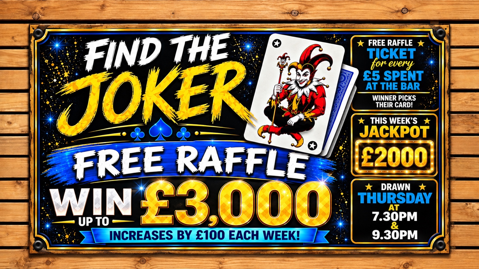 Robin Hood Find the Joker free raffle poster